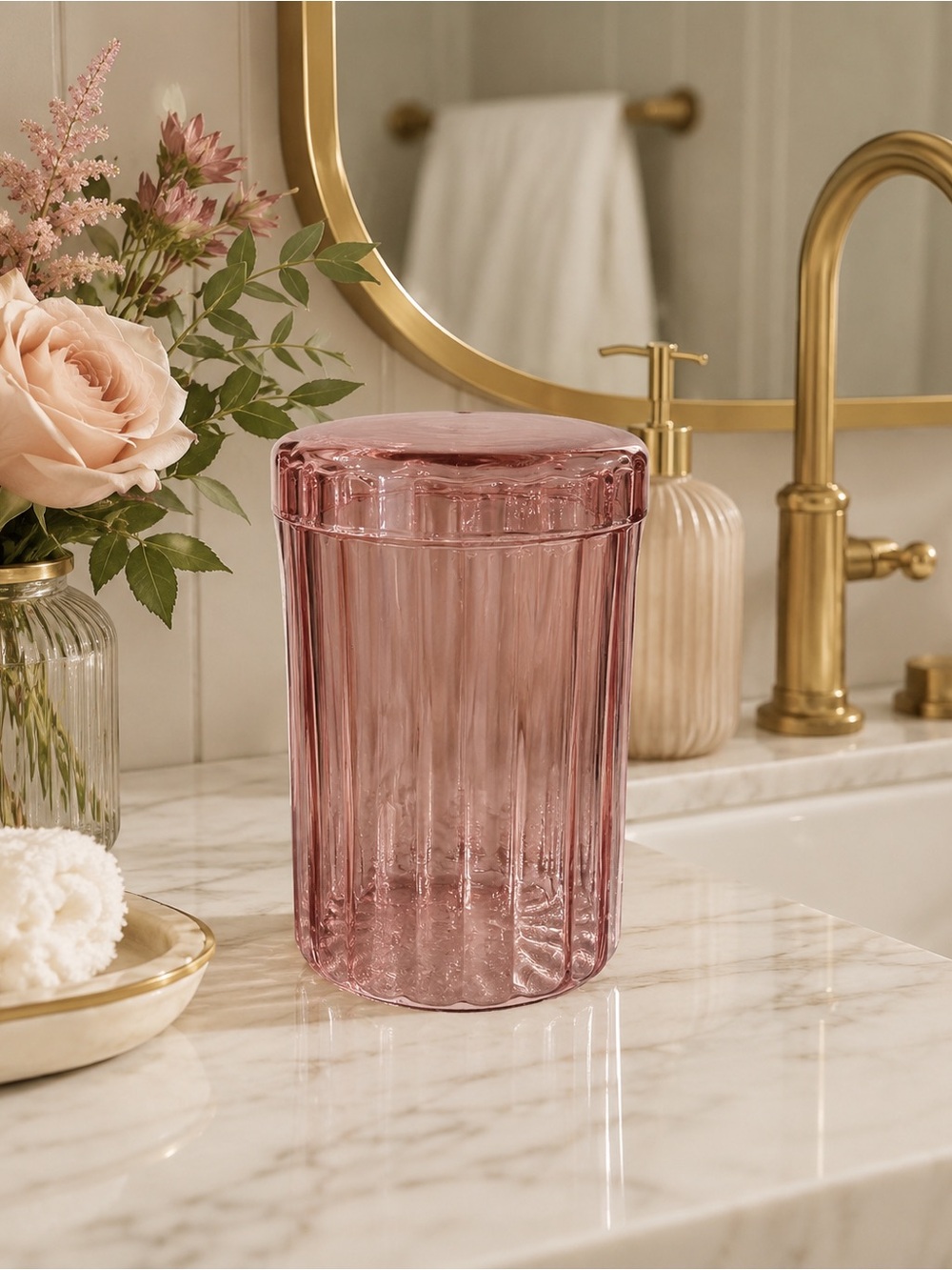 NEW Anthropologie Calle Large Canister - Pink